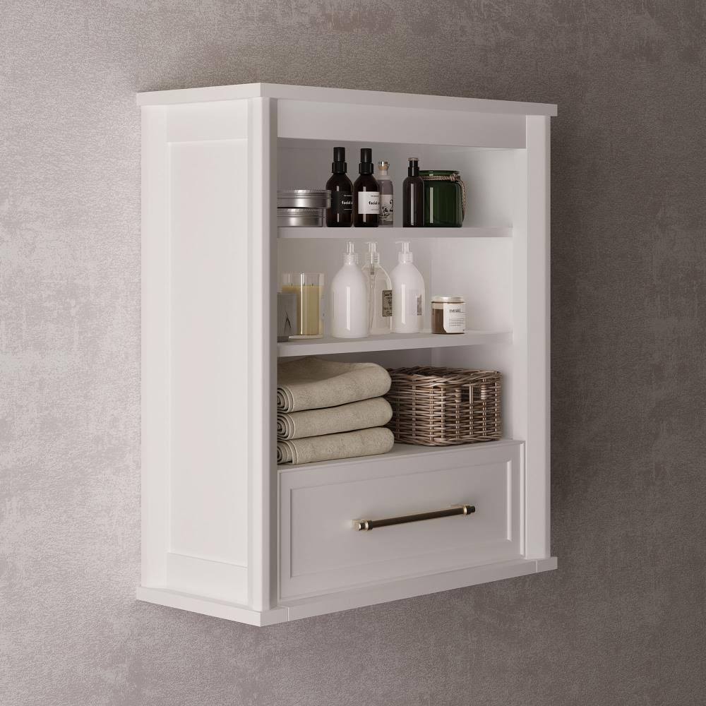 White Bathroom Wall Cabinet D218268