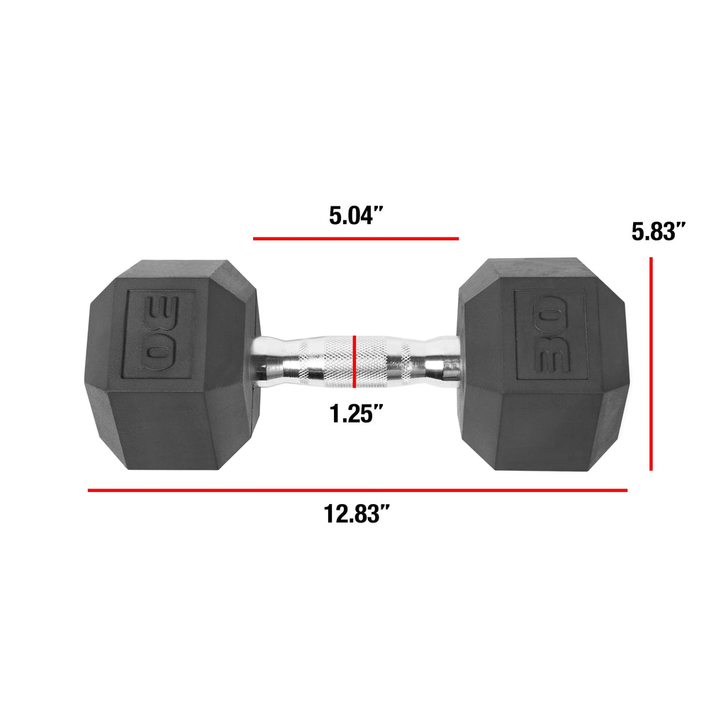 30 lbs Coated Hex Dumbbell O976