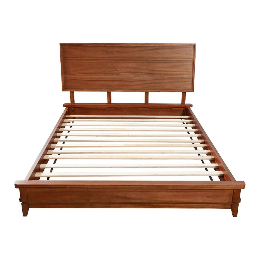 King Platform Bed with Sleigh Panel Headboard E643