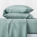 100% Washed Hemp Solid Sheet Set Sage Green M2585
