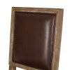 Dark Brown Faux Leather Swivel Office Chair B436