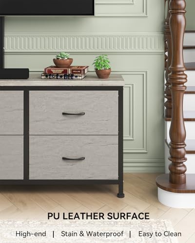 Black TV Stand with Mount and 6 Drawer Dresser B936116