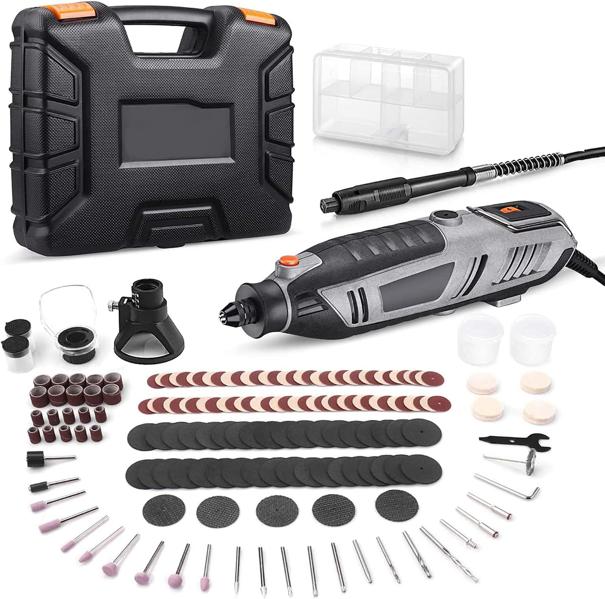 Rotary Tool 200W Variable Speed with 170 Accessories Pack of 2 T459