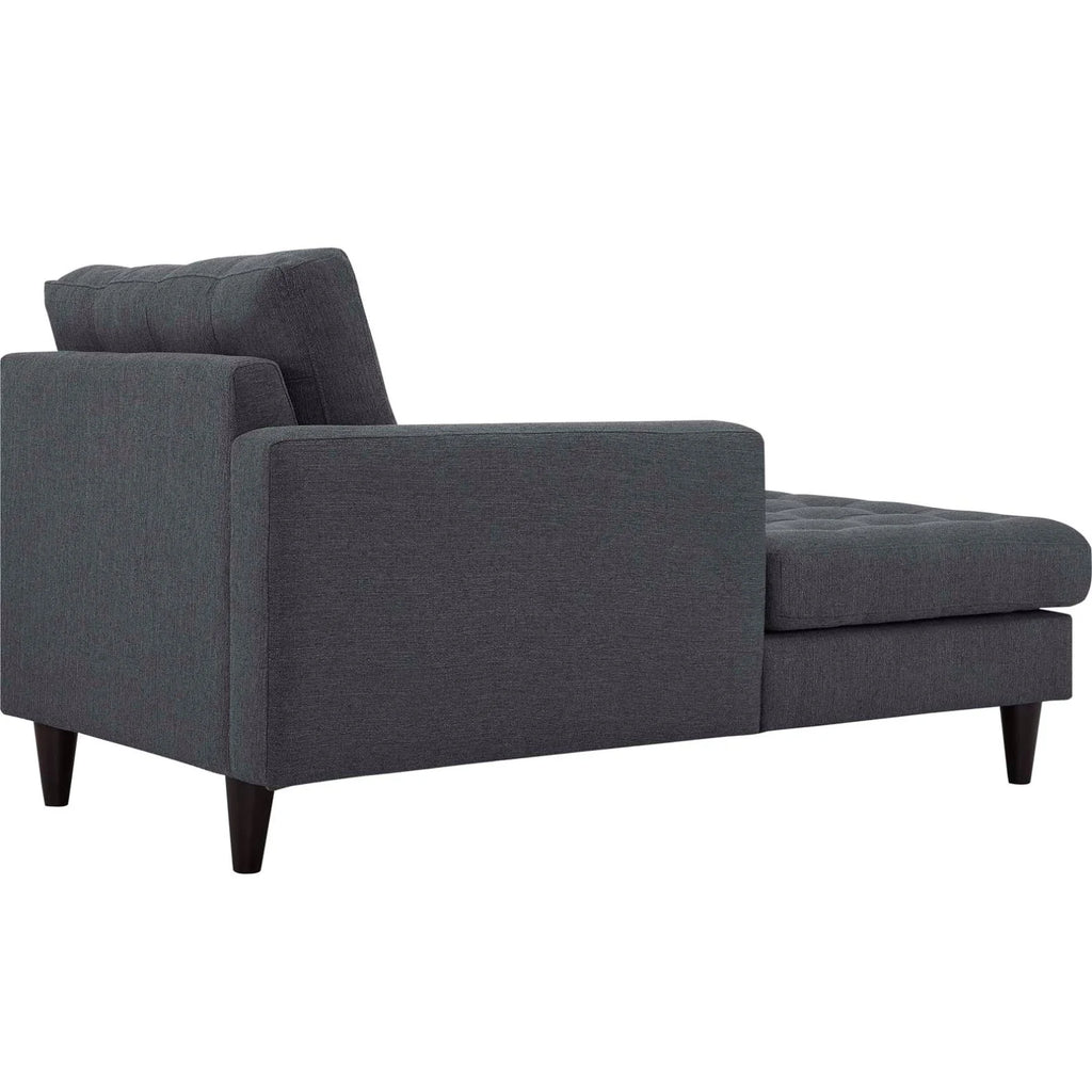 Grey Fabric Left Arm Chaise Lounge Chair R4043