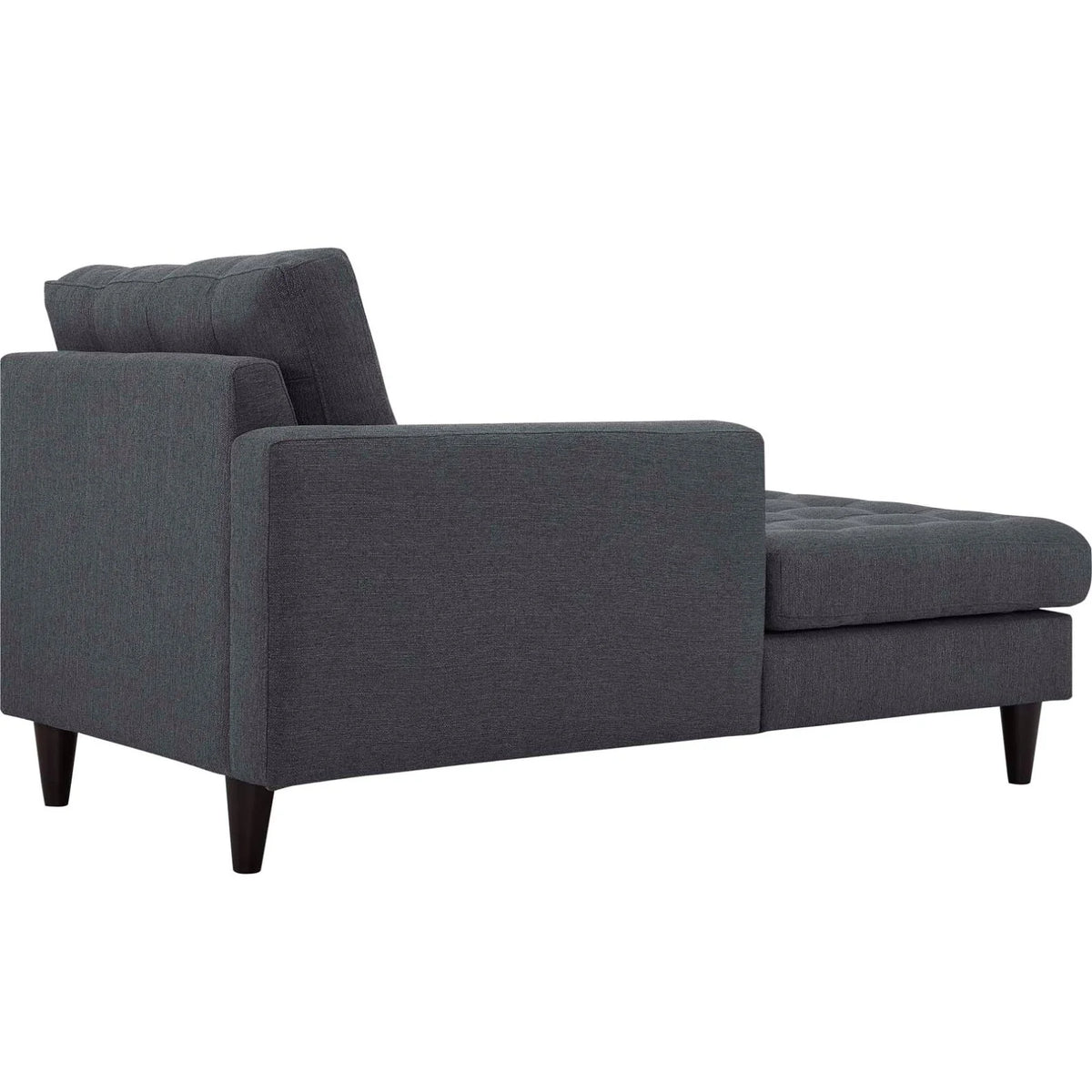 Grey Fabric Left Arm Chaise Lounge Chair R4043