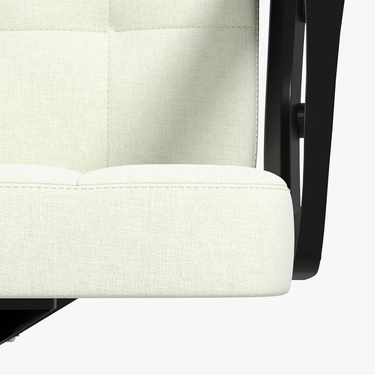 Cream White Fabric Office Chair with Arms R303765