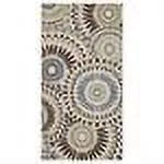 Cream/Blue Geometric Indoor/Outdoor Area Rug A665444