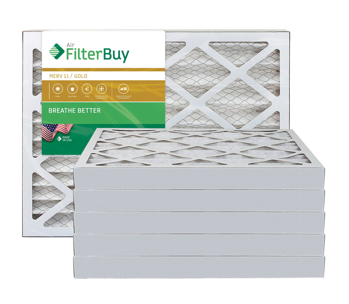 MERV 11 10x20x2 Pleated AC Furnace Air Filter Pack of 6 N411