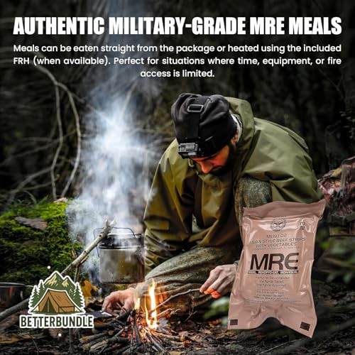 Variety Pack of 12 MRE Meals Ready to Eat with Flameless Heater M19272
