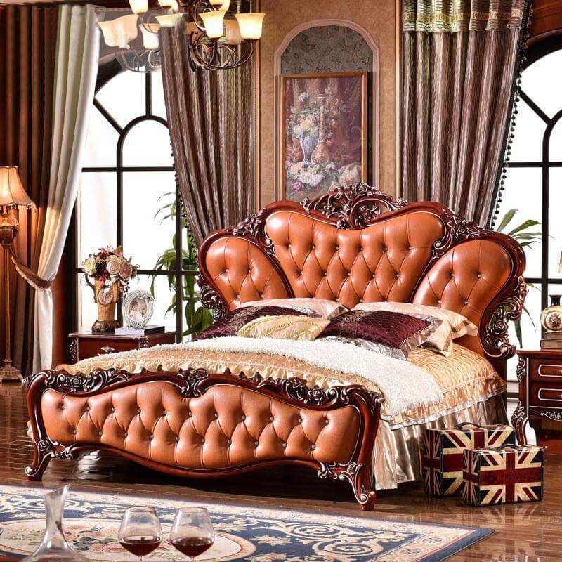 4-Piece Leather Bedroom Furniture Set M787620