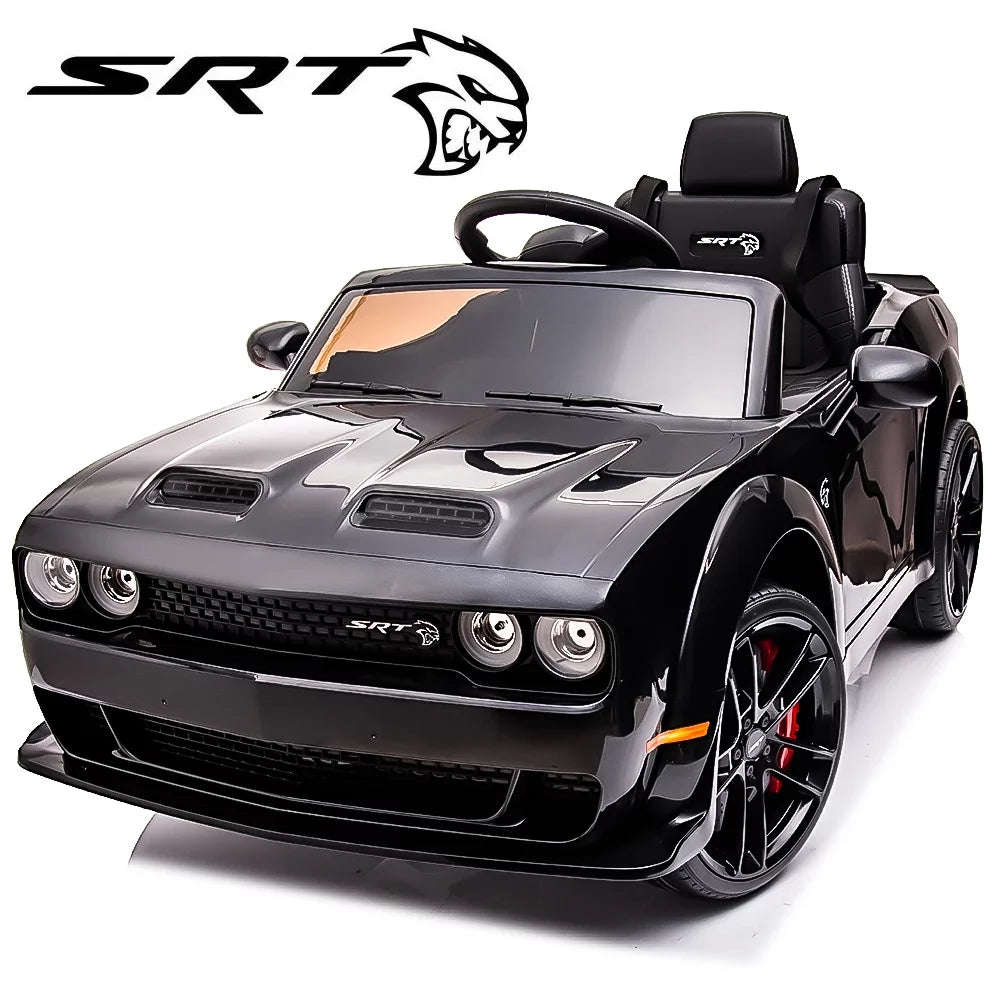 Black Licensed Dodge Challenger Battery Powered Kids Electric Car F1628