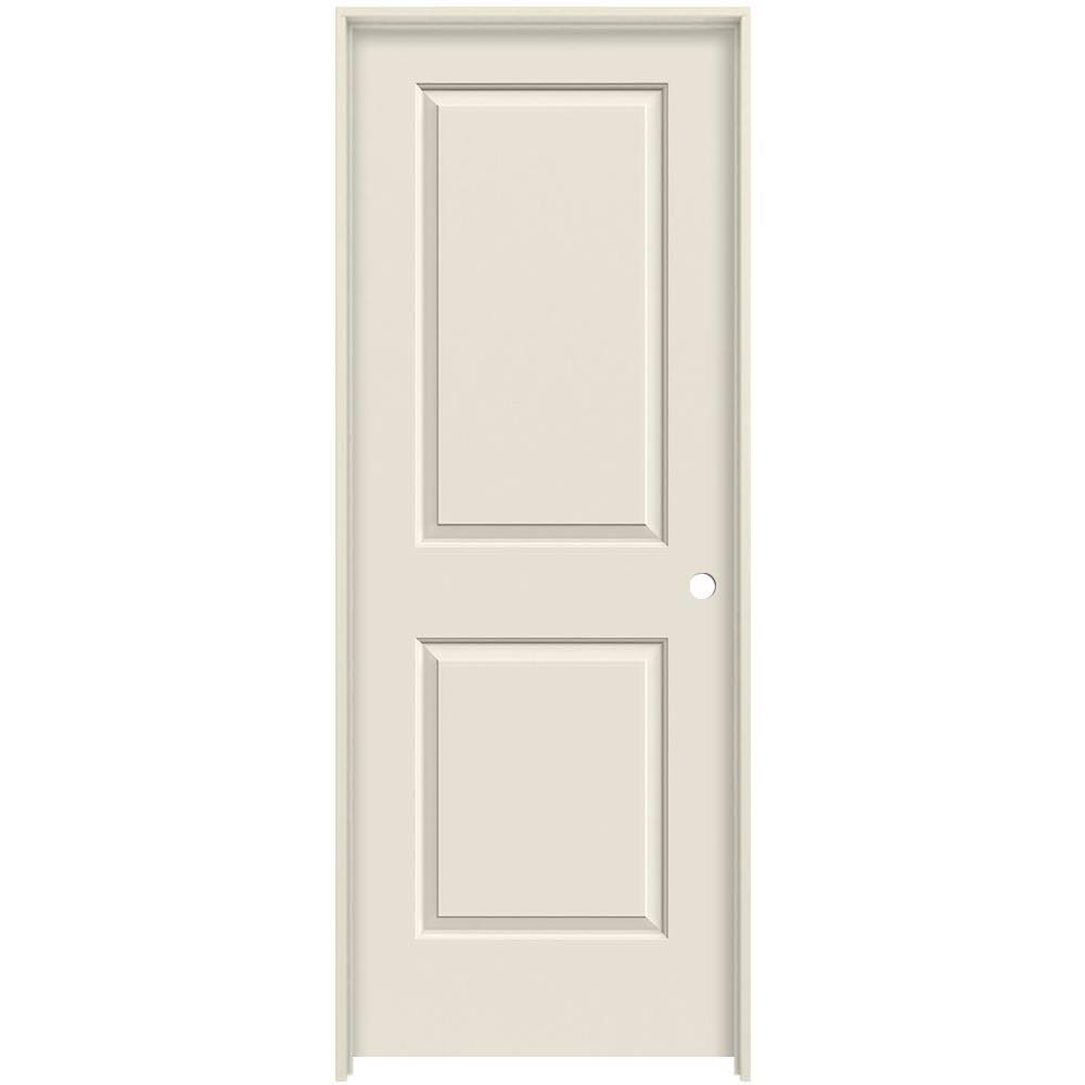 24 in. x 80 in. Primed Left-Hand Smooth Solid Core Molded Composite MDF Single Prehung Interior Door G594
