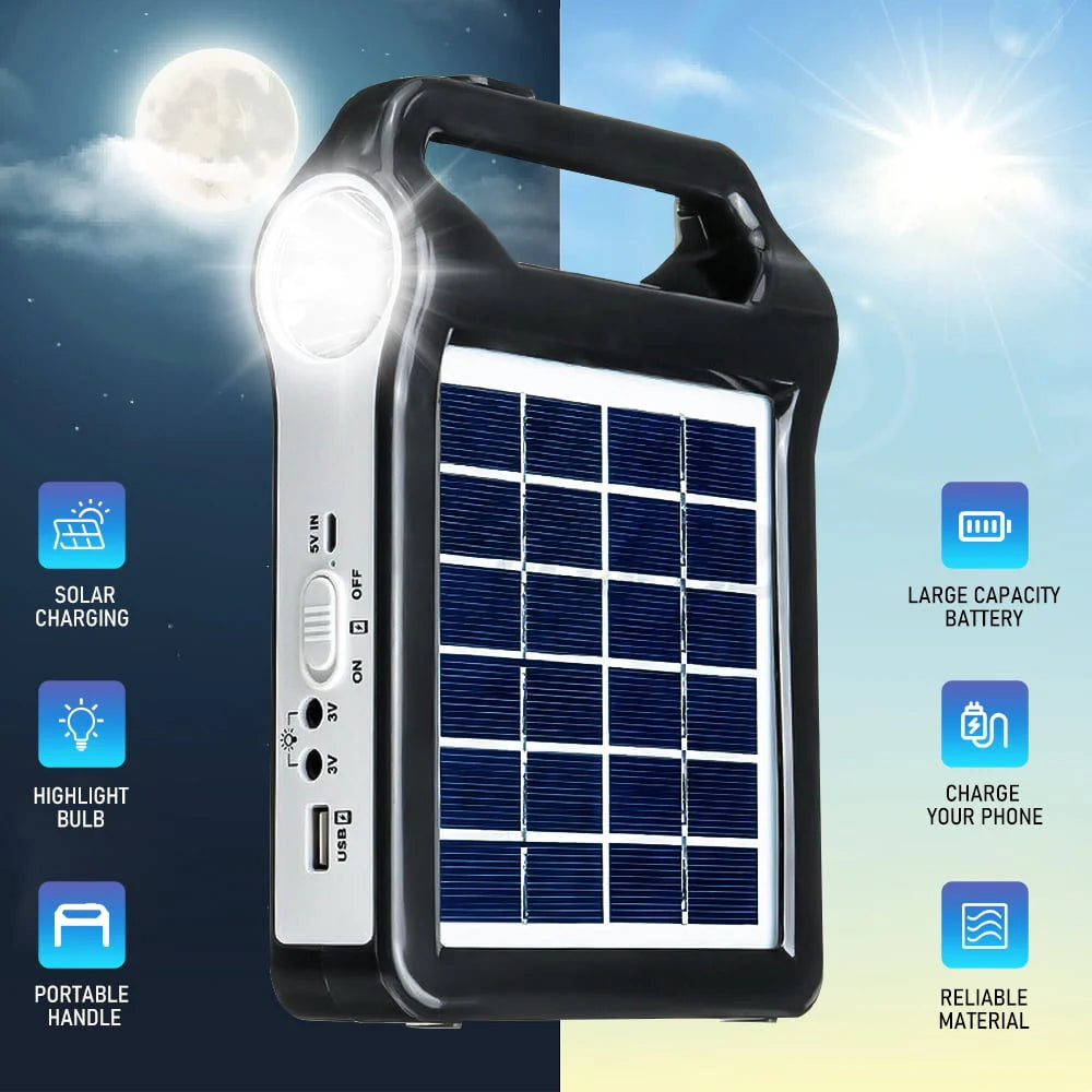 Portable Solar Power Station with Flashlights B47232
