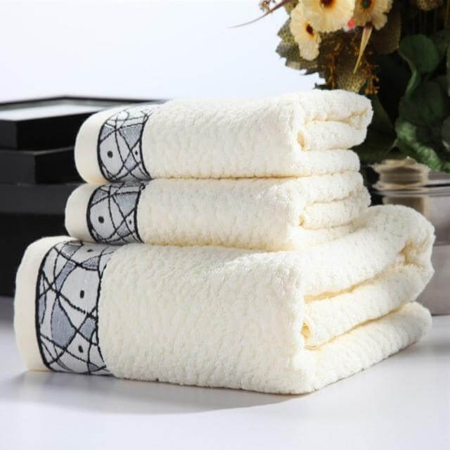 Cotton 3-Piece Bath Towels Set U488385