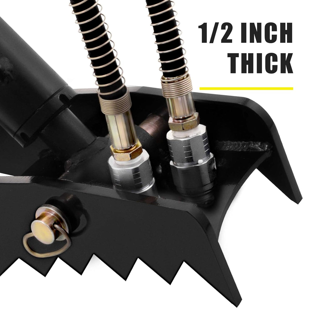 18 Hydraulic Backhoe Thumb, Black Steel Weld On Thumb with Hydraulic Cylinder U515