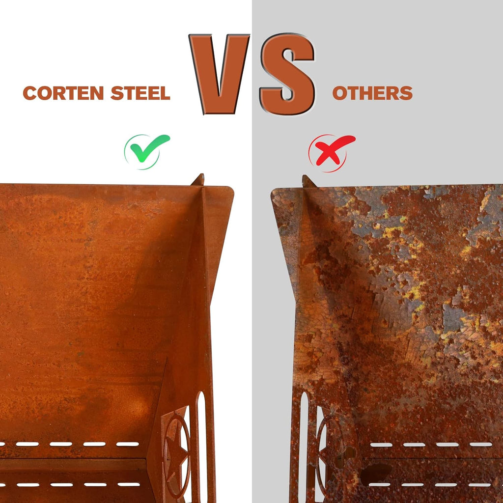 Corten Steel Wood Burning Fire Pit S1911