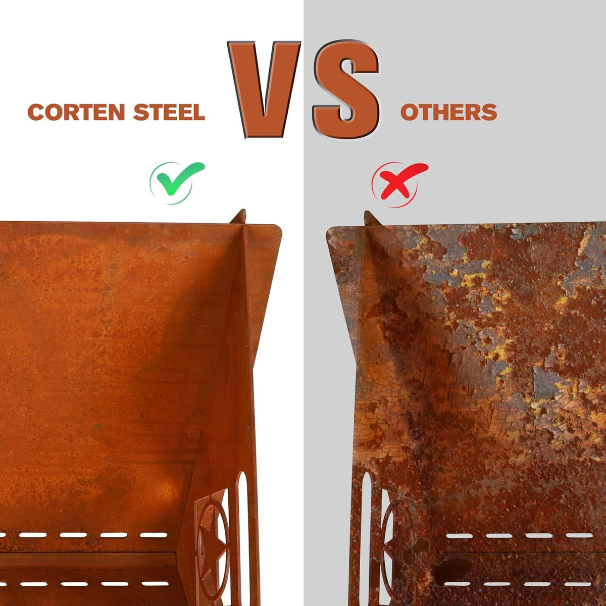 Corten Steel Wood Burning Fire Pit S1911