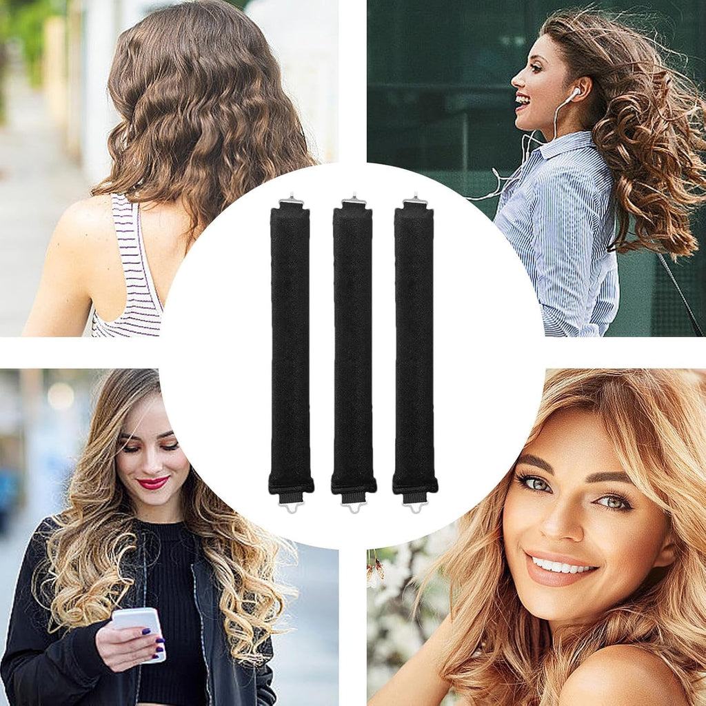 Velvet Heatless Curling Rods with Hook J383
