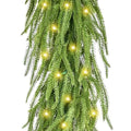 9FT Prelit Norfolk Pine Garland with Lights K6853