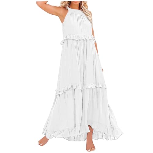 Casual V Neck Maxi Dress Floral Print Sundress B18789