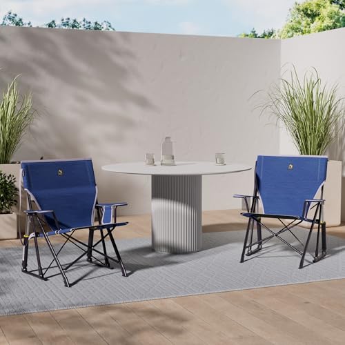Portable Folding Rocking Camping Chair with Drink Holder J376381