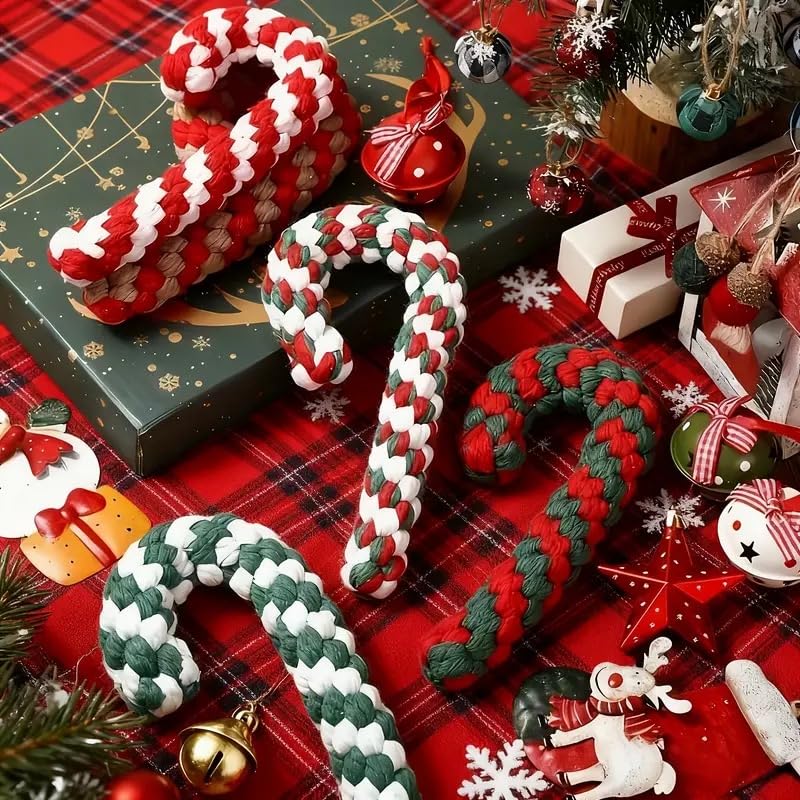 4 Pack Braided Cotton Dog Rope Toys B594733
