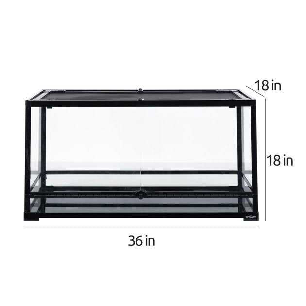 Double Hinge Door Reptile Glass Terrarium Tank H7317