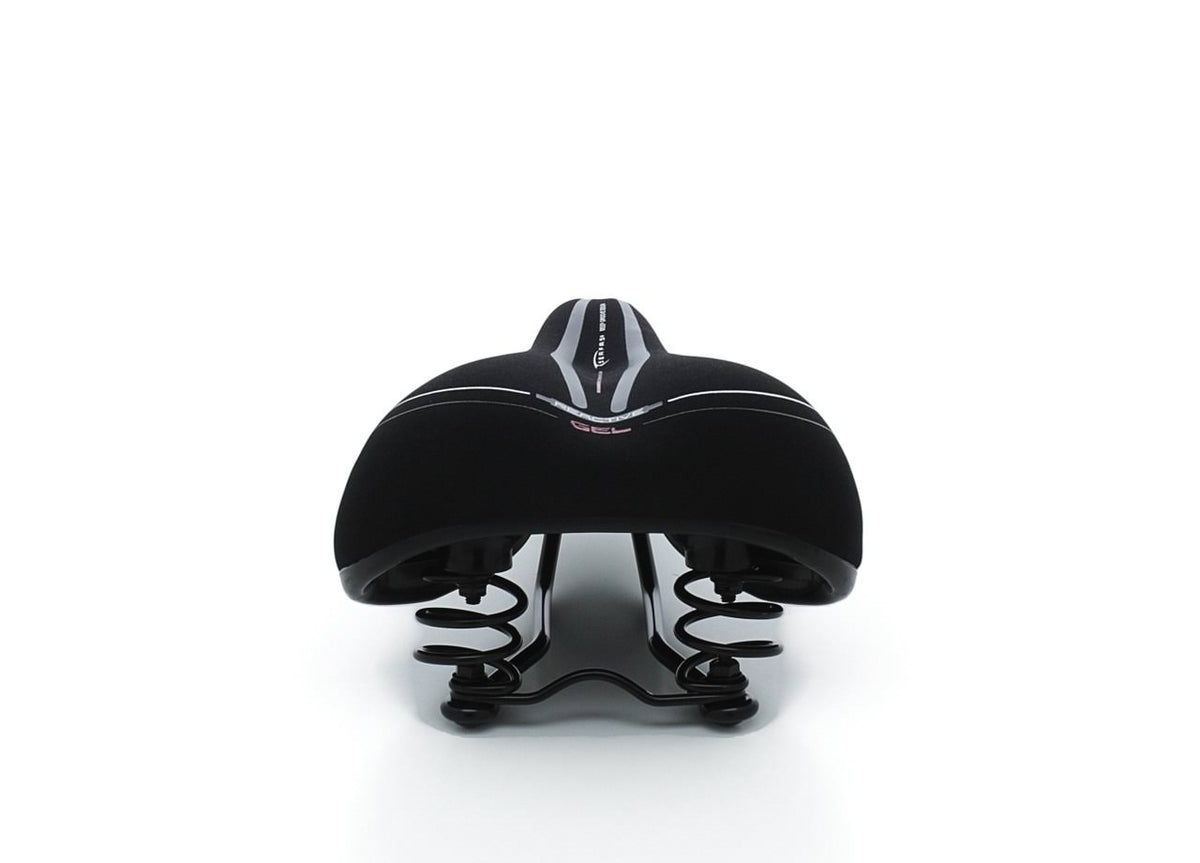Black Lycra Full Suspension Hybrid Saddle C627