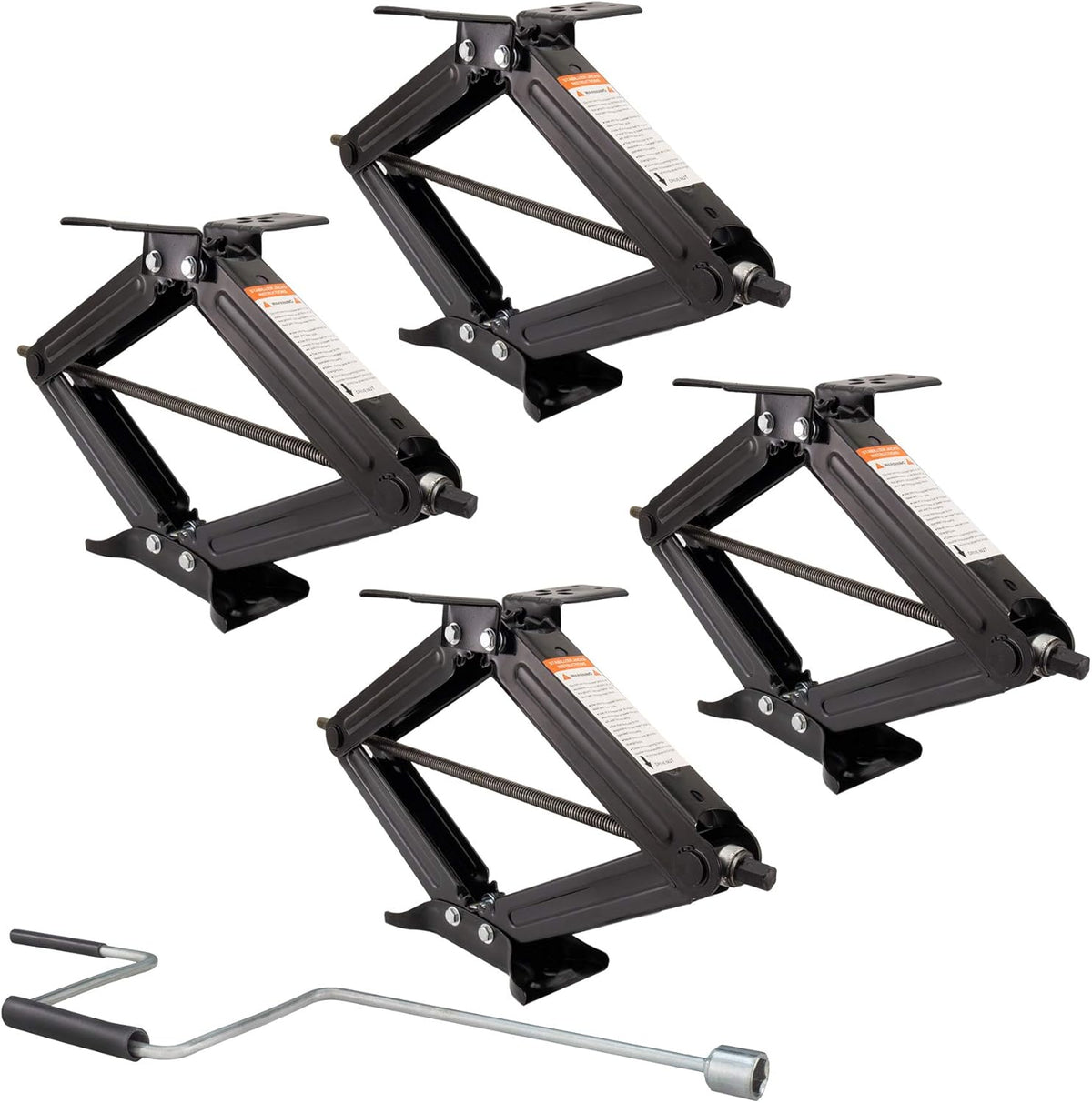 Set of 4 5000 lb 30" RV Trailer Stabilizer Leveling Scissor Jacks B779317