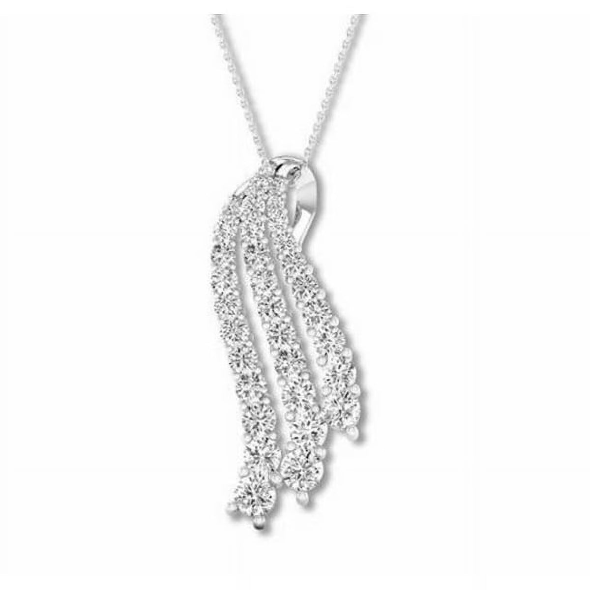 14K White Gold Lab Grown Diamond Pendant K167185