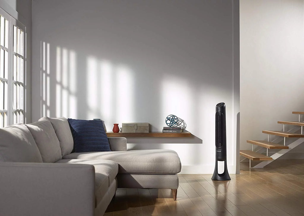 Black Oscillating Electric Tower Stand Fan F619
