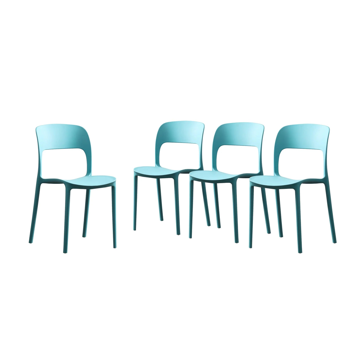 Plastic Stacking Dining Chairs Set of 4 I7407