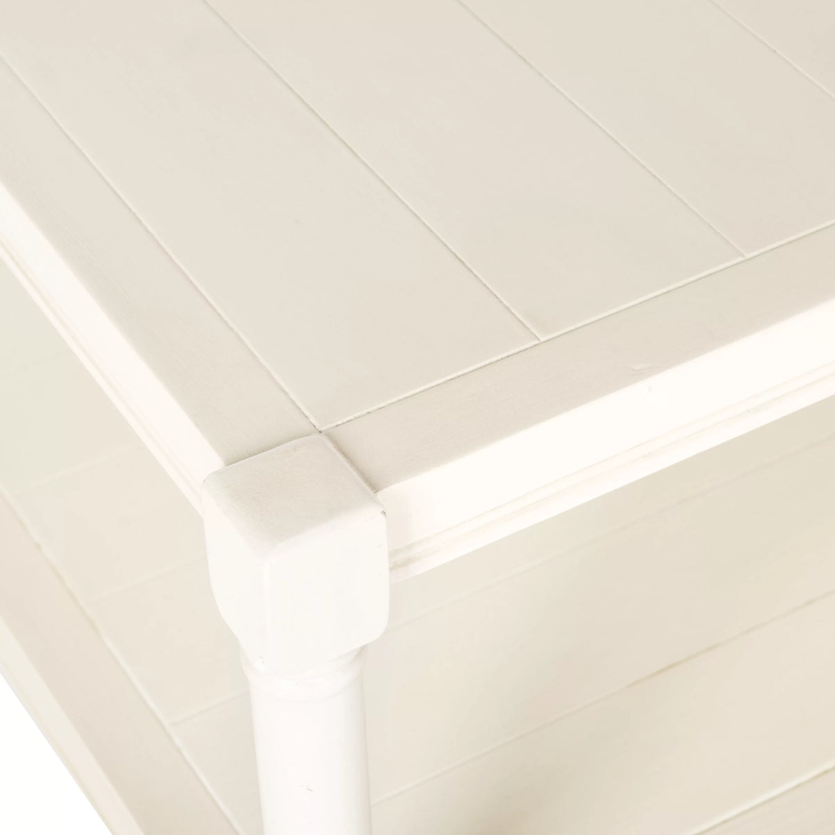 White Coffee Table with Storage Shelf M172044
