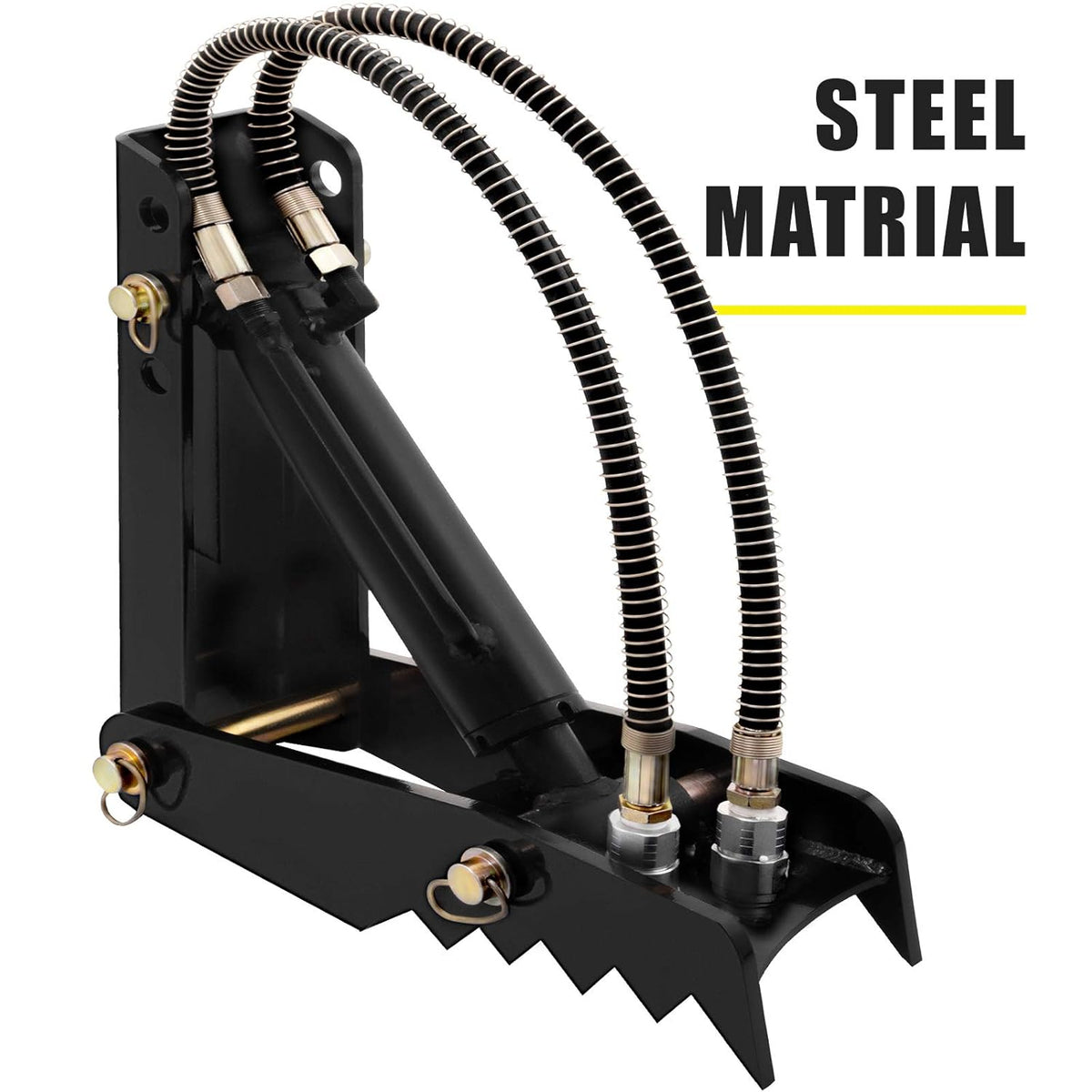 18 Hydraulic Backhoe Thumb, Black Steel Weld On Thumb with Hydraulic Cylinder U515