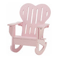 Pink Outdoor Adirondack Rocking Chair with Heart Shaped Back Z217