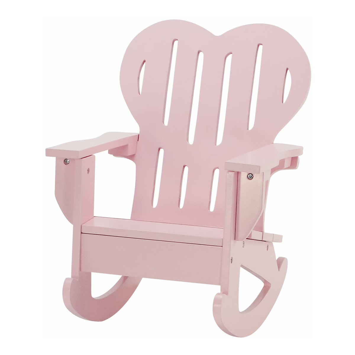 Pink Outdoor Adirondack Rocking Chair with Heart Shaped Back Z217