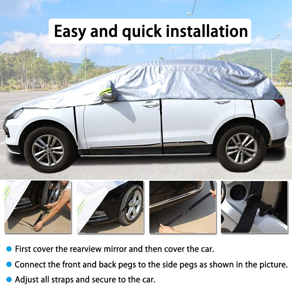 Half Car Cover Waterproof 210D Oxford Fabric X505615