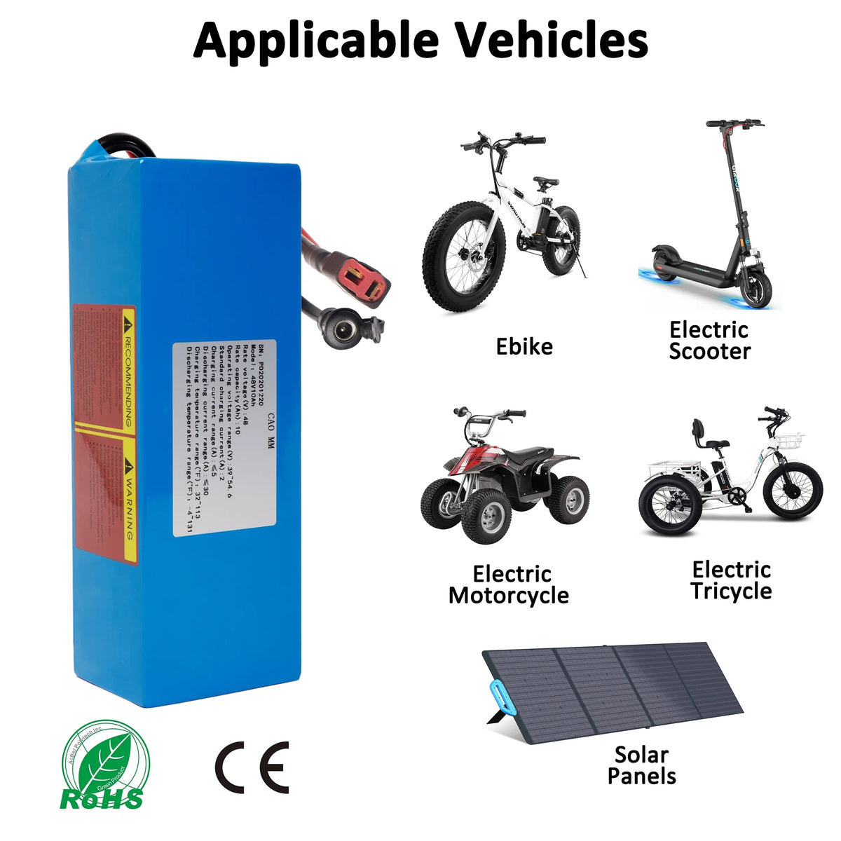 48V 10AH Lithium Ebike Battery with 5A Charger N723639
