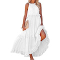 Casual V Neck Maxi Dress Floral Print Sundress B18789