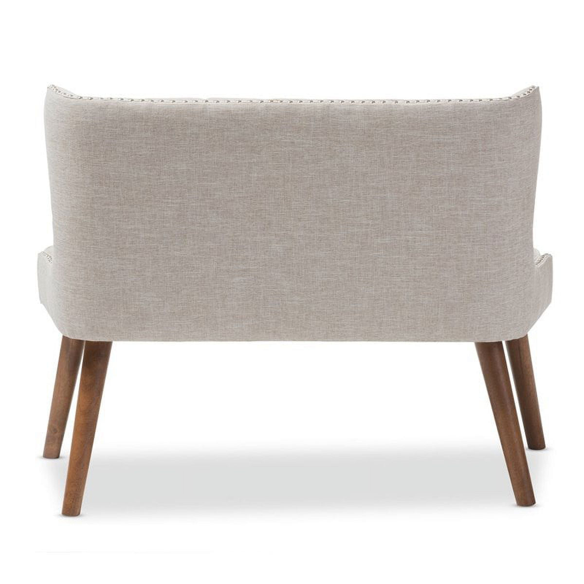 Mid-Century Upholstered 2-Seater Loveseat in Brown O3346