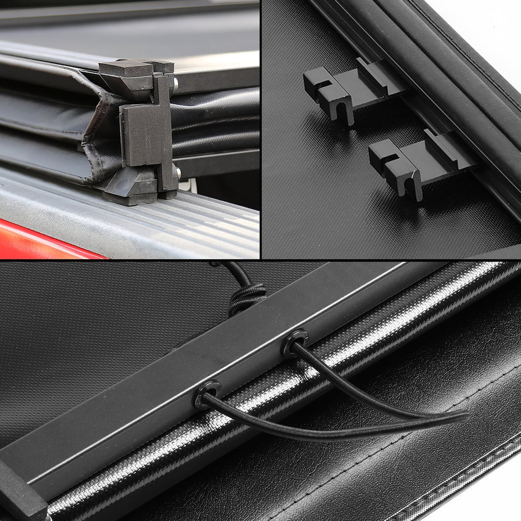 Adjustable Tri-Fold Soft Top Tonneau Cover Z789