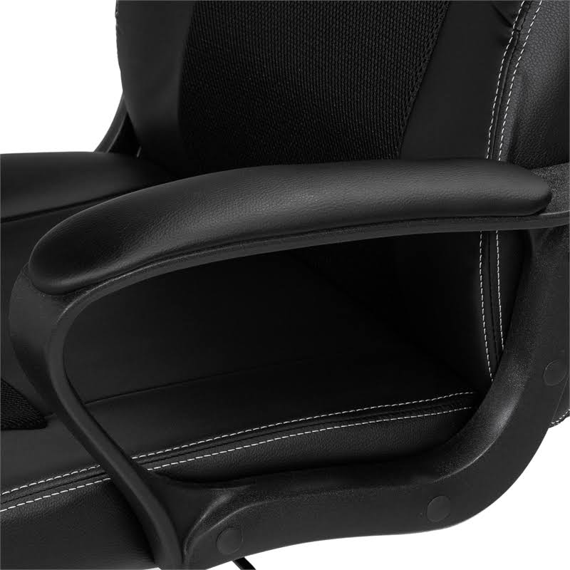 Black PU Leather Office Chair with Metal Base Q60658