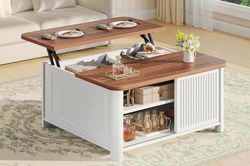 White Lift Top Coffee Table with Storage H657