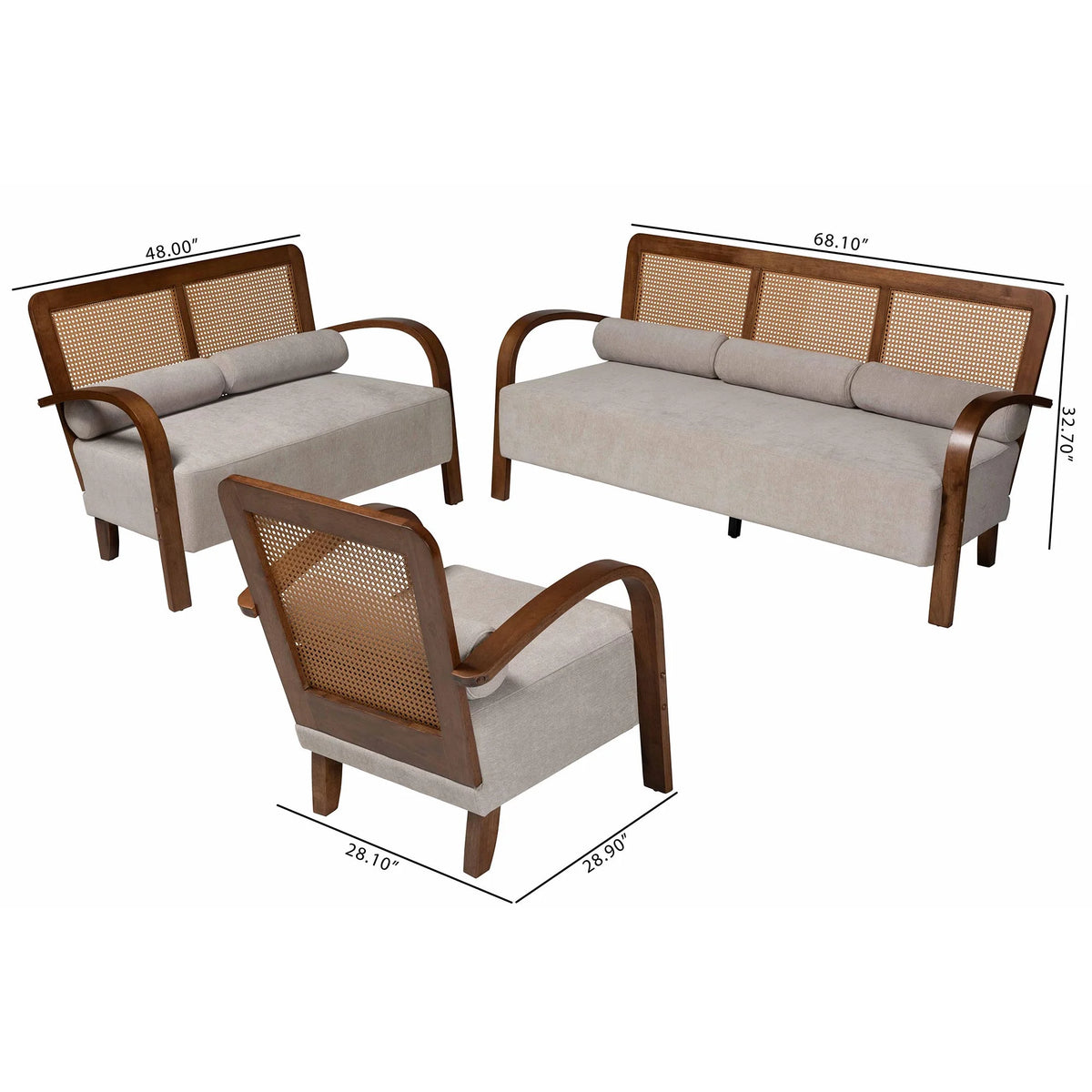 Walnut Brown Sofa S8408