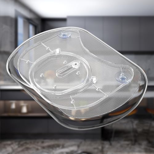 16.2"x11.8" Clear Rotating Tray with 5 Divider S15943