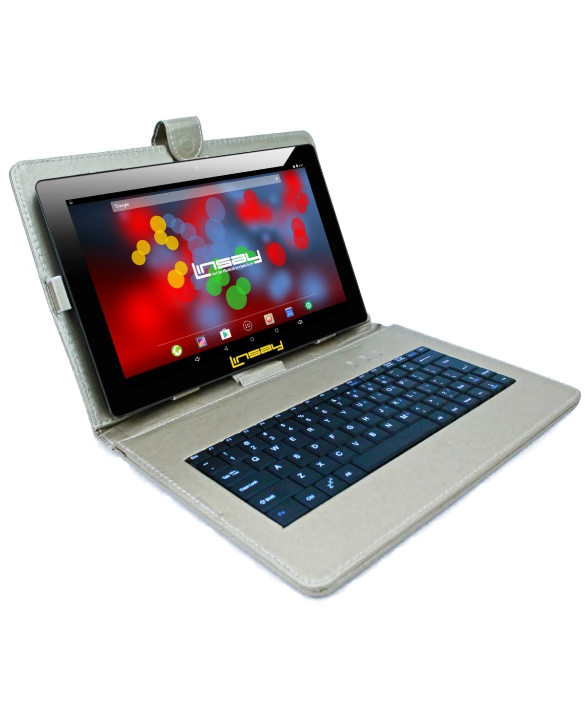 Black 10.1x22 IPS Screen Tablet with Keyboard Case W676747