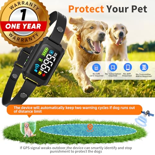 Wireless GPS Dog Fence with Shock Collar D90973