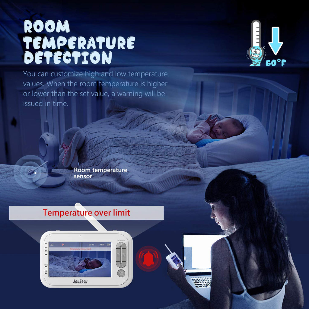 4.3 Inches LCD Video Baby Monitor with Night Vision D8647