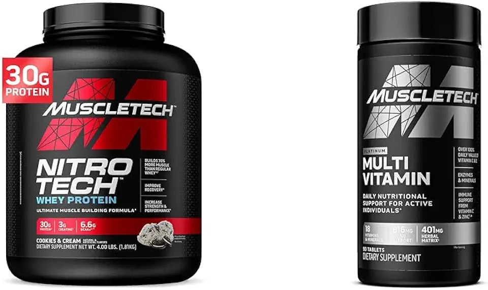 Whey Protein Powder & Multivitamin with 30g Protein, 3g Creatine, 18 Vitamins & Minerals S295