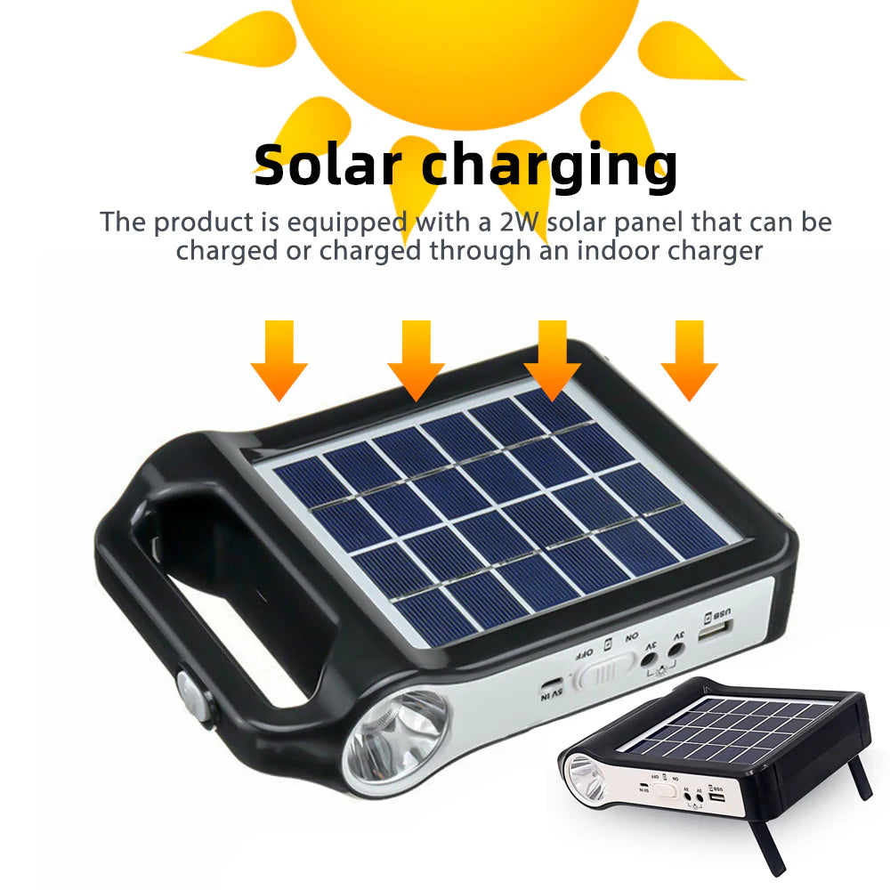 Portable Solar Power Station with Flashlights B47232